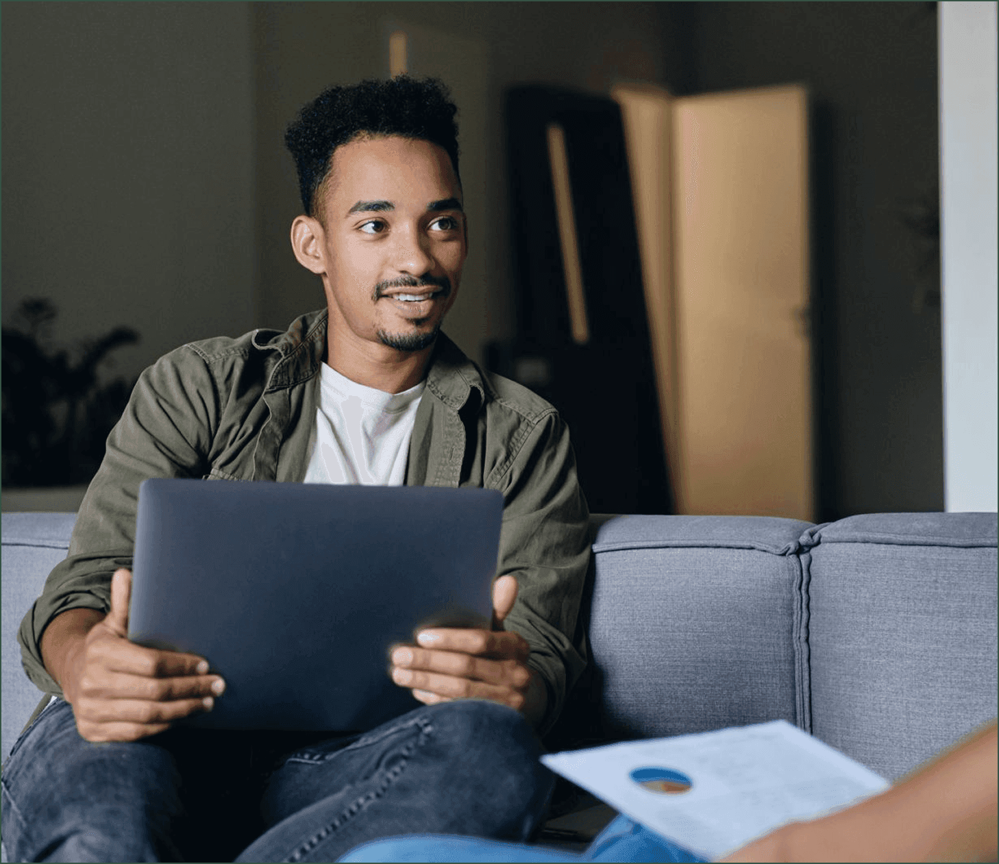 Therapist and client in a calm professional session